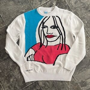 OSCAR MARINE ZARA Limited Edition Graphic PopArt Avant Garde Knit Sweater Large